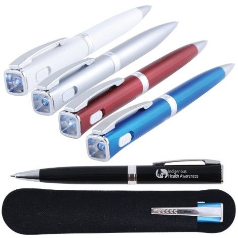 Custom promotional pen with LED torch   